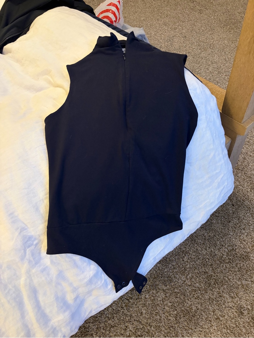 Express Sleeveless Zip-Front One-Piece Body Contour Bodysuit size Small